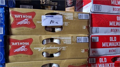 Lot 80 - MILLER HIGH LIFE 355ML 24PK CAN (2)