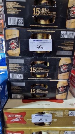 Lot 78 - MILLER GENUINE DRAFT 15PK CAN (3)
