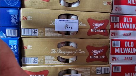 Lot 81 - MILLER HIGH LIFE 355ML 24PK CAN (2)