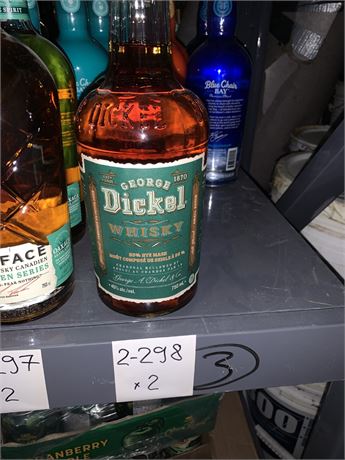 Lot  2-298  GEORGE DICKEL RYE 750ML (2)