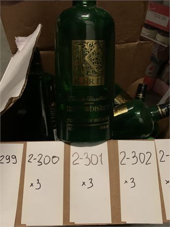 Lot  2-301  KERN PREMIUM IRISH WHISKEY 750ML (3)