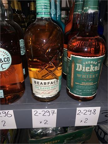 Lot  2-297  BEARFACE ONE ELEVEN OAXACA WHISKY 750ML (2)