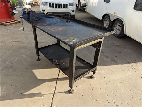 Lot 5 - Work Table With Vise