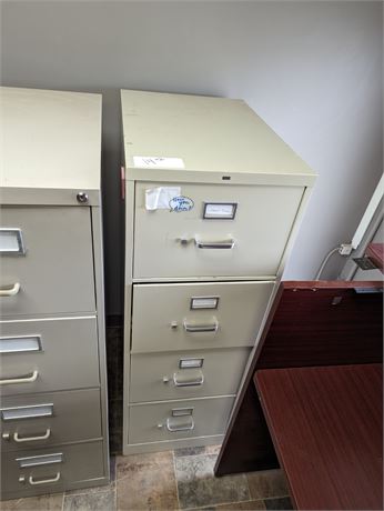 Lot 14A -  Beige Filing Cabinet with
