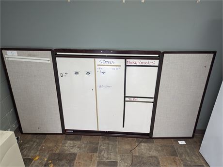 Lot 5 -  2 Doors Enclosed White Board