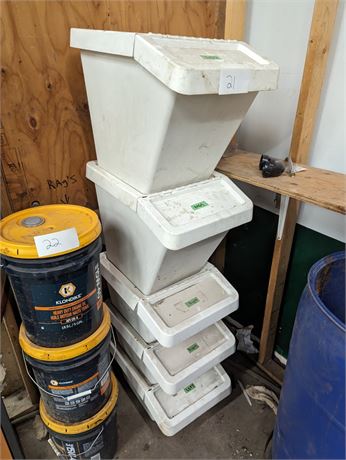 Lot 21 -  Waste Sorting Bins with Lid