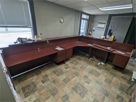 Lot 14 -  Corner Office Table