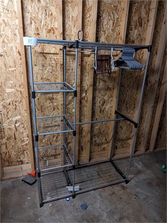 Lot 15 -  Utility Clothes Rack Shelf