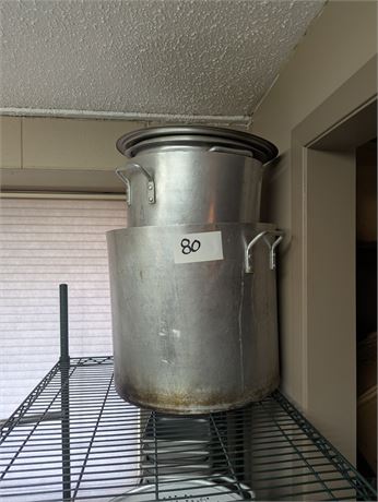 Lot 80 - Soup Pots with lids