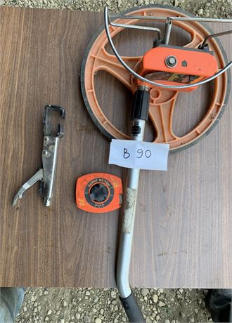 Lot 90 - Lufkin Measuring wheel and Tape Measure