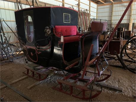 Lot 3 -Red and Black Landau Sleigh