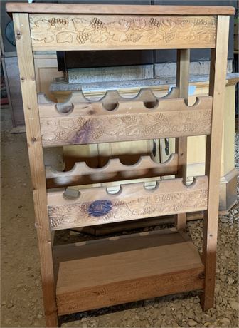 Lot 13 - Wood Wine Rack
