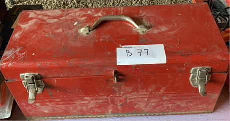 Lot 77 - Tool Box with Various Hand Tools
