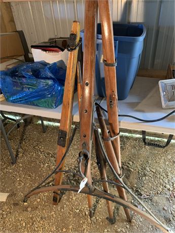 Lot 10 -(5) Pole with Eveners & shafts