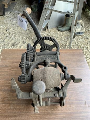 Lot 217 - Antique McCormick Deering Sickle Grinder Hand Crank