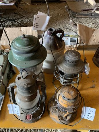 Lot 173 - Vintage Oil Lanterns