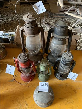 Lot 174 - Vintage Oil Lanterns