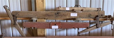 Lot 79 -(4) Steel Double tree Yokes with Various Parts