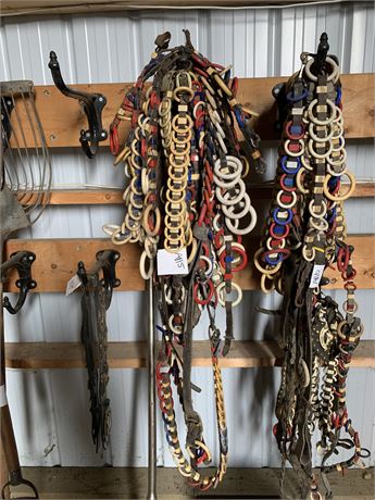 Lot 115 - Antique Horse rein harness celluloid spreaders