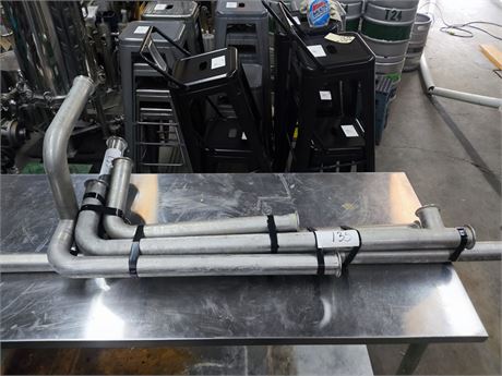 Lot 135 -  "L" Shaped Stainless Steel Pipes