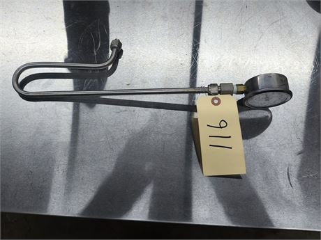 Lot 116  - Stainless Steel Piping with Gas Gauge