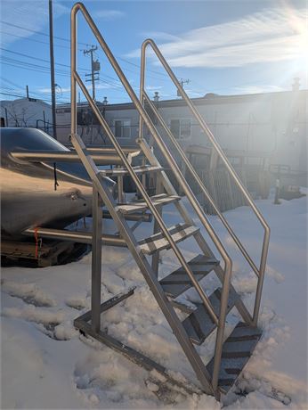 Lot 161 - Stainless Steel Gantry Steps