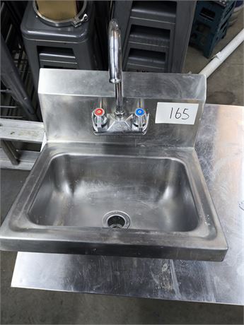 Lot 167 - Stainless Steel Wall-Mounted Hand Sink