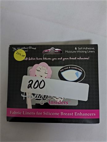 Lot 200 - Fabric Liners for Silicone Breast Enhancer