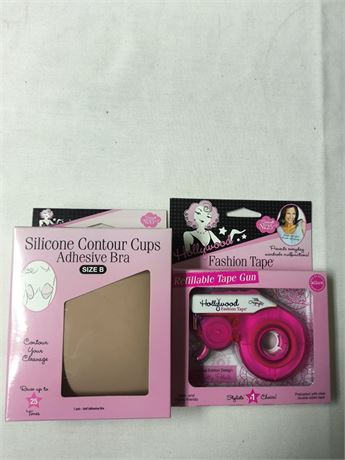 Lot 24 - Silicone Contour Cups and Refillable Tape Gun