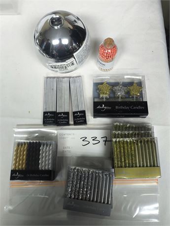 Lot 337 - Candles, Matches, Vase