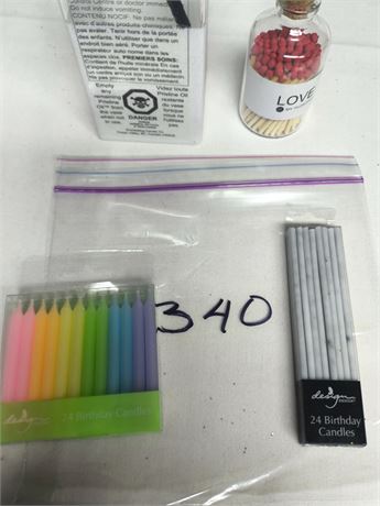 Lot 340 - Candles, Matches, Vase