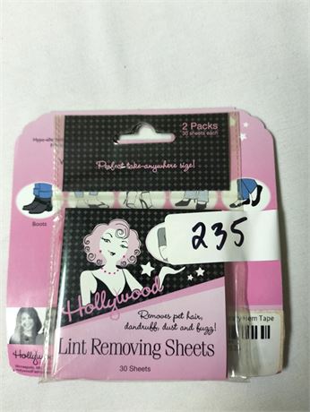 Lot 235 - Temporary Hem Tape and Lint Removing Sheets