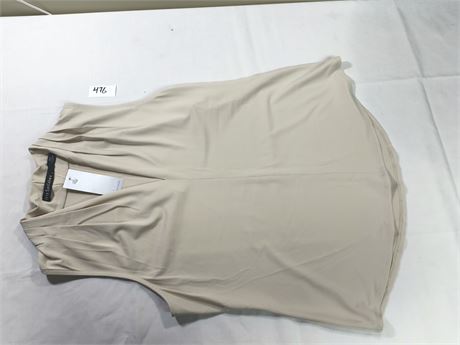 Lot 476 - Iris Setlakwe Matte Jersey Sleeveless Pleated V-Neck Top, Size L