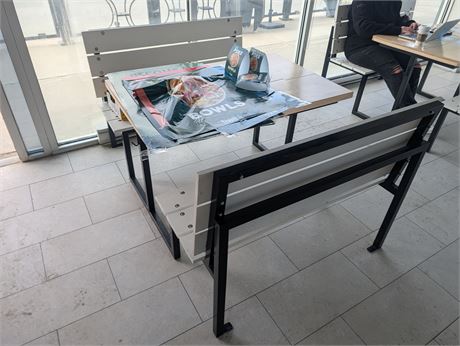 Lot 58 -  4 Seater Table and Bench