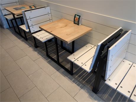 Lot 60 -  2 Seater Table and Bench