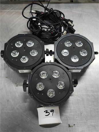 Lot 39 - ADJ Mega Hex Par RGBWA and UV Color Mixing Lights