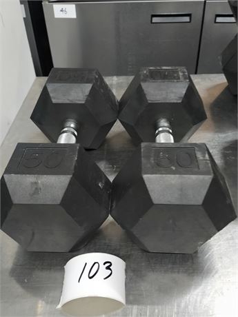 Lot 103 - 50Lbs Dumbbells