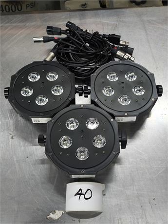 Lot 40 - ADJ Mega Hex Par RGBWA and UV Color Mixing Lights