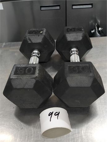 Lot 99 - 30Lbs Dumbbells