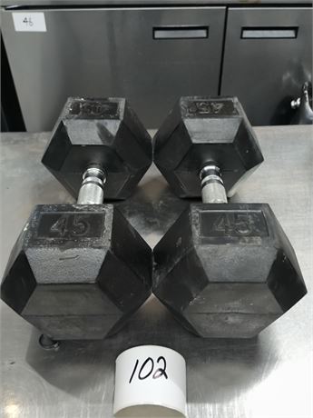 Lot 102 - 45Lbs Dumbbells