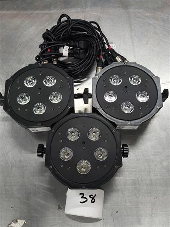 Lot 38 - ADJ Mega Hex Par RGBWA and UV Color Mixing Lights