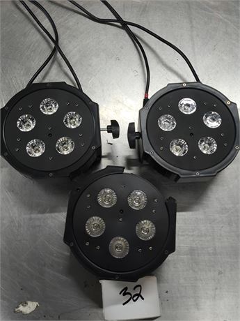 Lot 32 - ADJ Mega Hex Par RGBWA and UV Color Mixing Lights