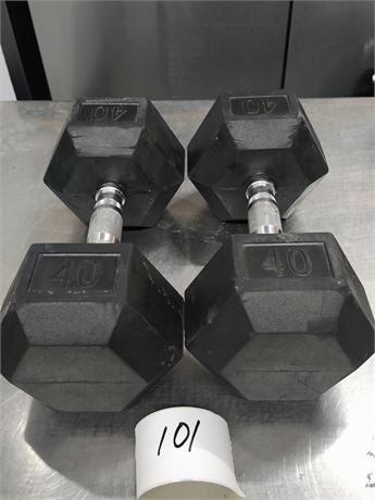 Lot 101 - 40Lbs Dumbbells