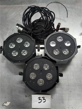 Lot 33 - ADJ Mega Hex Par RGBWA and UV Color Mixing Lights