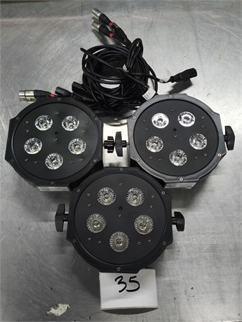 Lot 35 - ADJ Mega Hex Par RGBWA and UV Color Mixing Lights