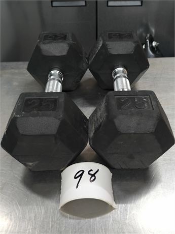 Lot 98 - 25Lbs Dumbbells