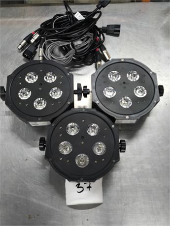 Lot 37 - ADJ Mega Hex Par RGBWA and UV Color Mixing Lights