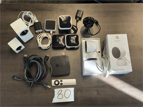 Lot 80 - Cameras and Apple TV Box