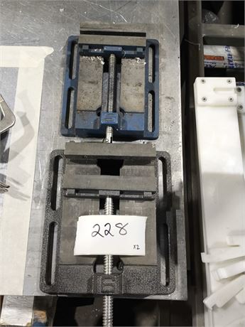 Lot 228 - Heavy-Duty Drill Press Vises