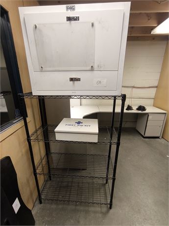 Lot 68 - Storage Cabinet and Racking